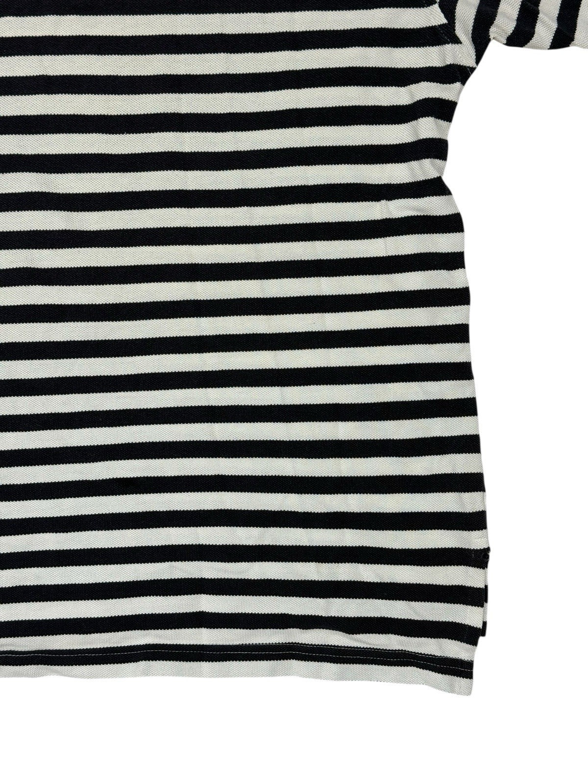 Tommy Hilfiger Blue Striped Cotton Polo Top Small