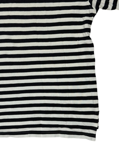 Tommy Hilfiger Blue Striped Cotton Polo Top Small