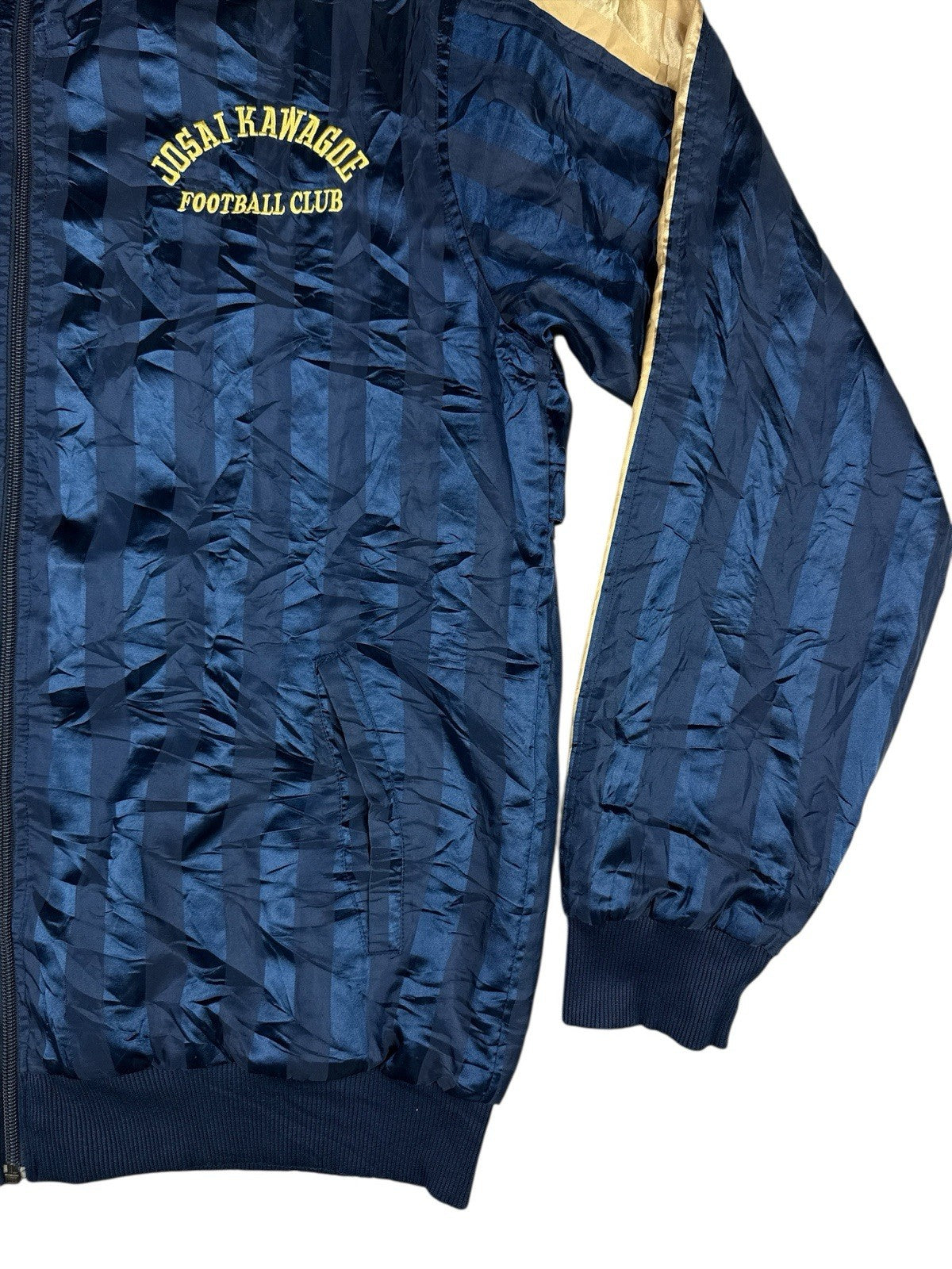Puma Retro Blue Striped Japanese Football Track Jacket Large