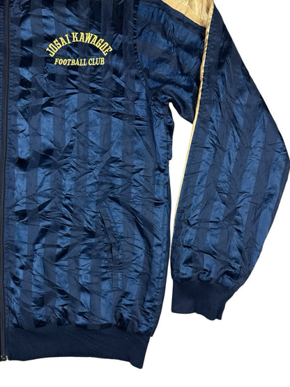 Puma Retro Blue Striped Japanese Football Track Jacket Large