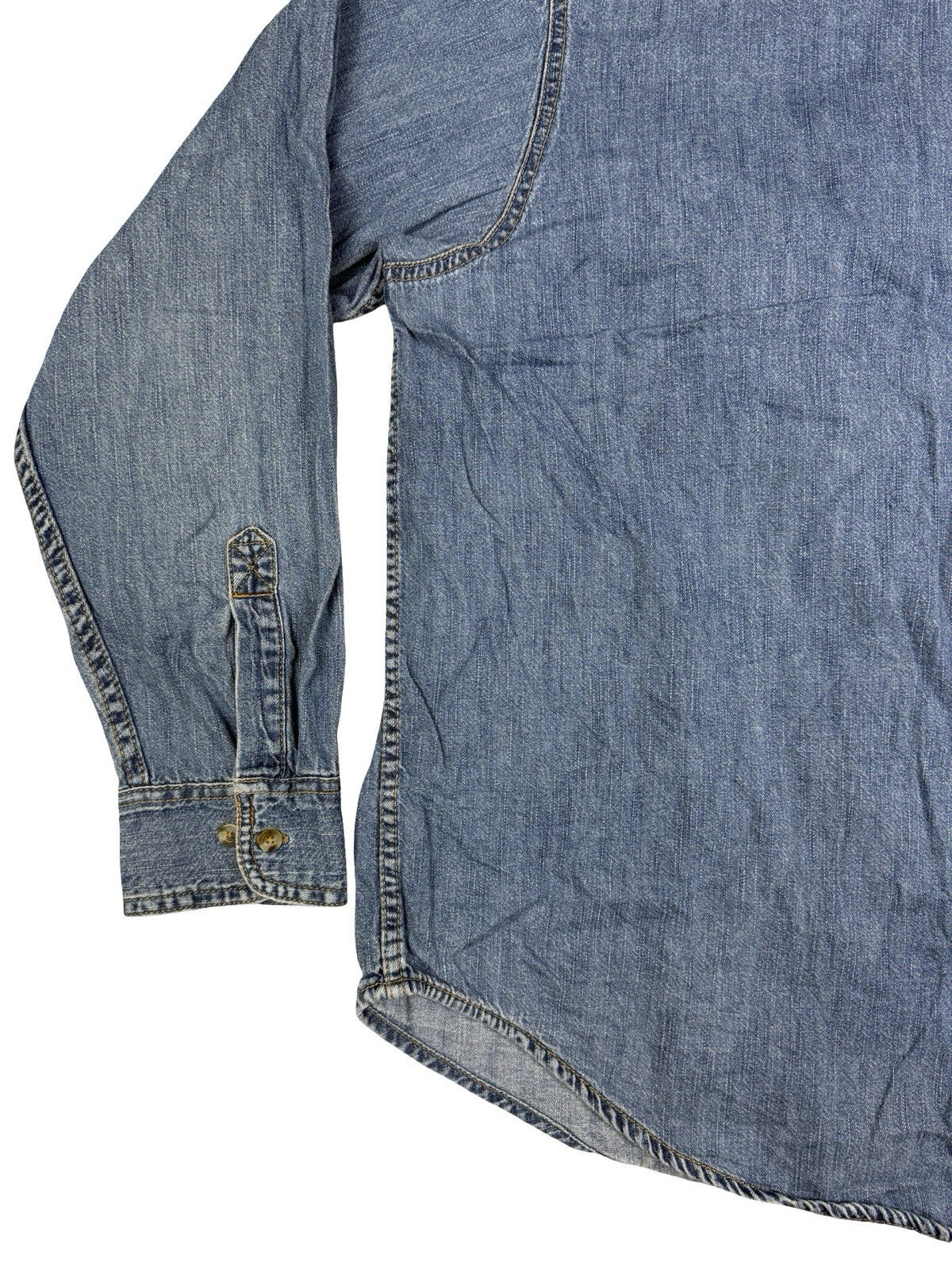 Levi's Signature Blue Denim Button Up Western Shirt XL