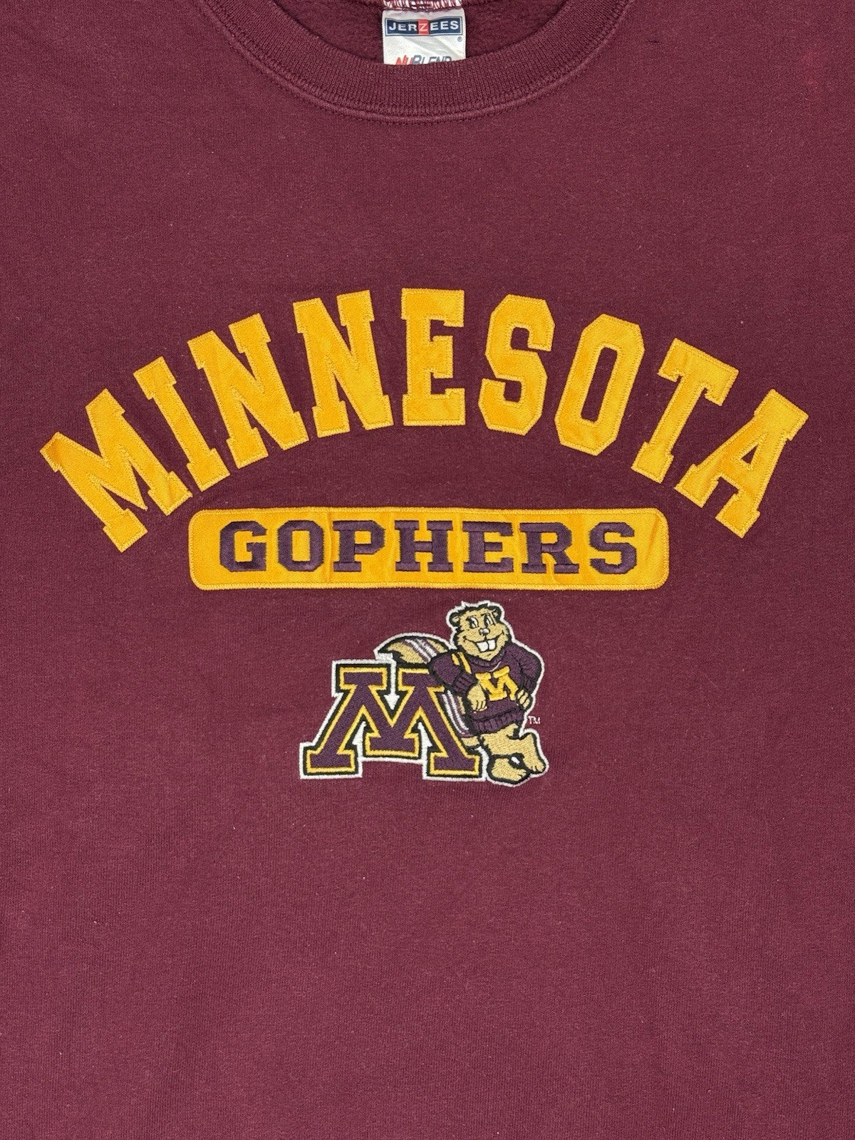 University of Minnesota Gophers Red Embroidered American College Jumper Small