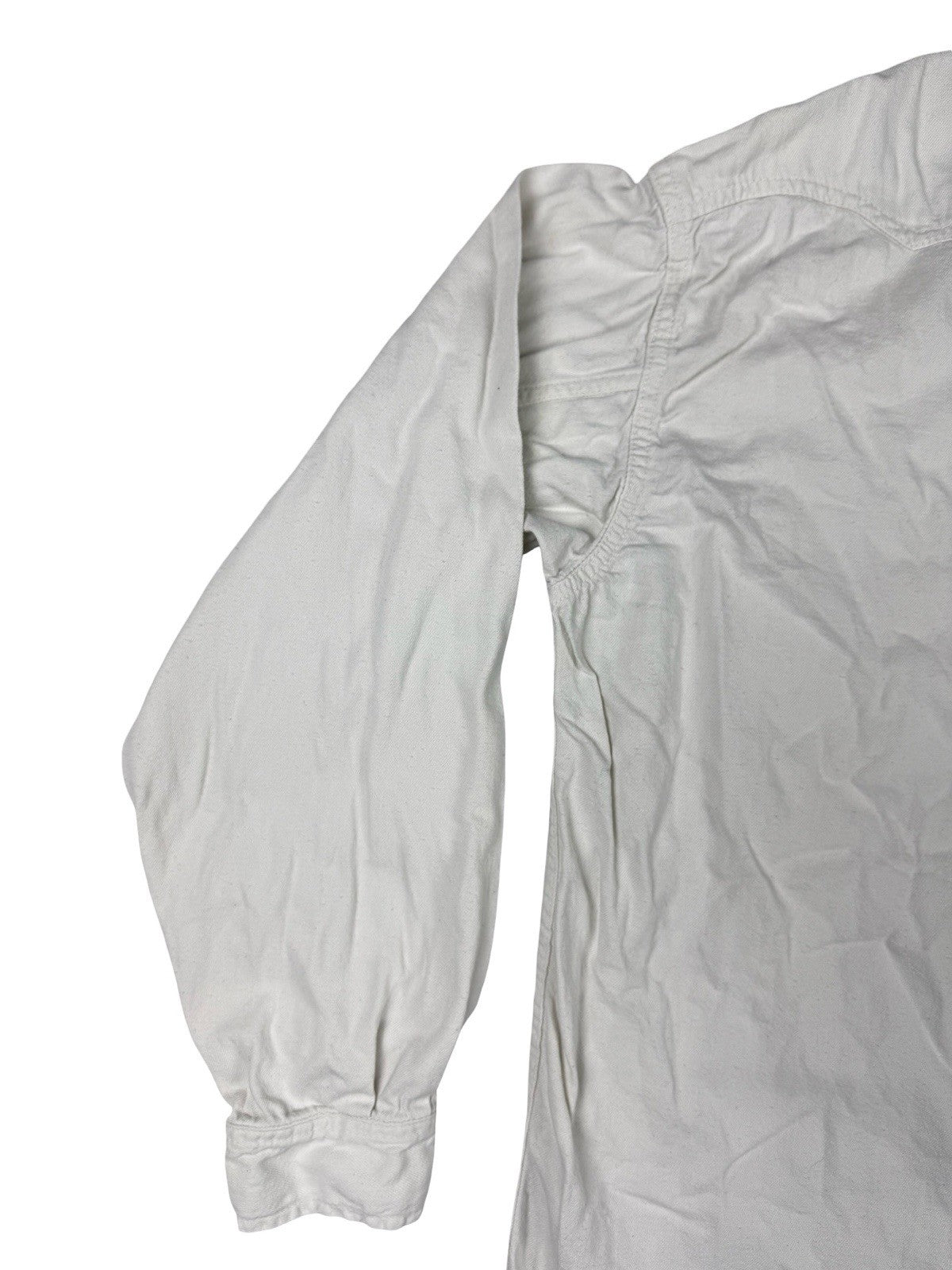 Levi's Vintage Pearl Snap White Western Long Sleeve Button Shirt Medium