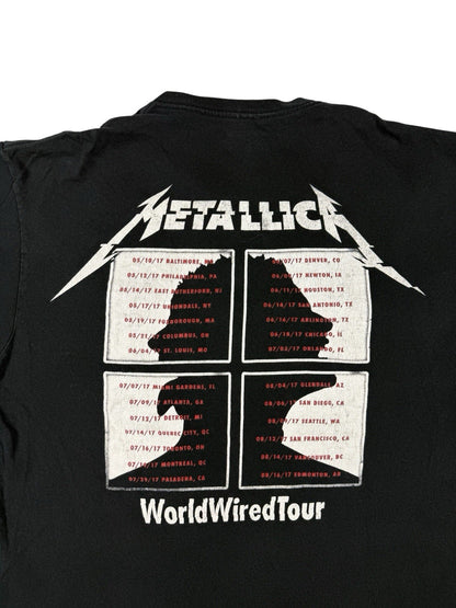 Metallica WorldWired Tour 2017 Concert Black Top Large