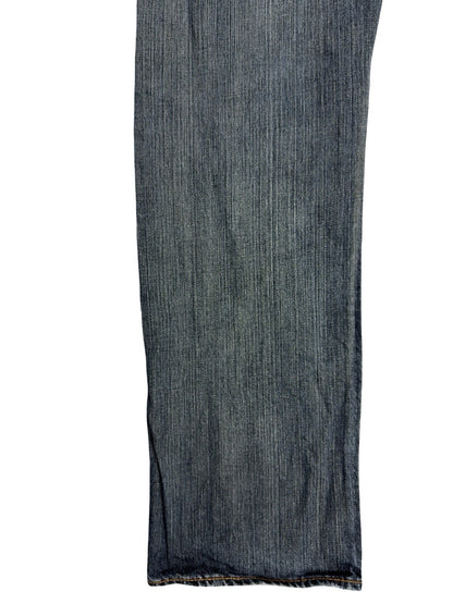 Levi's 501 Blue Straight Fit Button Fly Denim Jeans 32W 32L