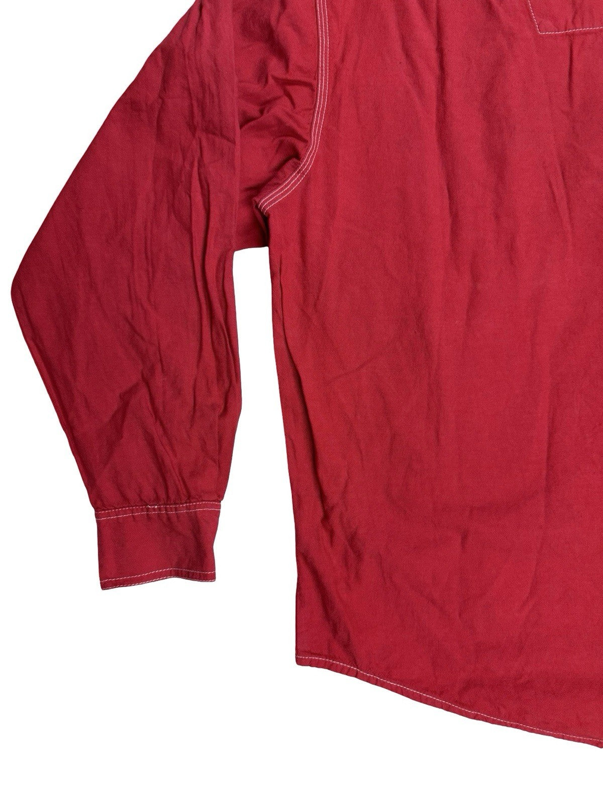 Wrangler Red Vintage 90's Snap Western Shirt Large