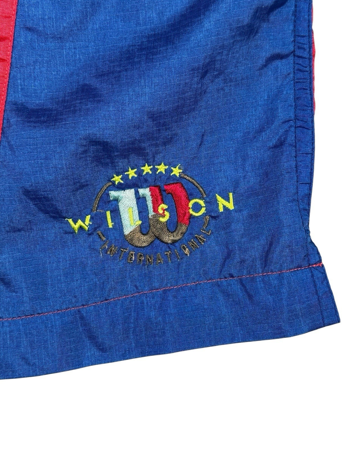 Wilson Vintage Red Nylon Swim Sport Shorts Large