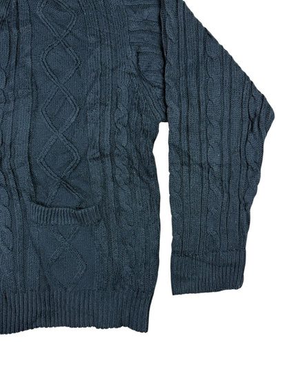 Towncraft Retro Blue Knit Cardigan XL