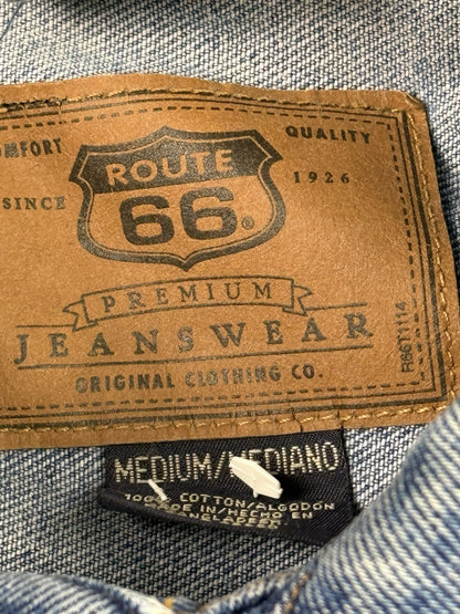Route 66 Retro Blue Denim Jacket Medium