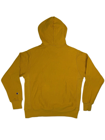 Champion Yellow Reverse Weave Heavyweight Hoodie Medium