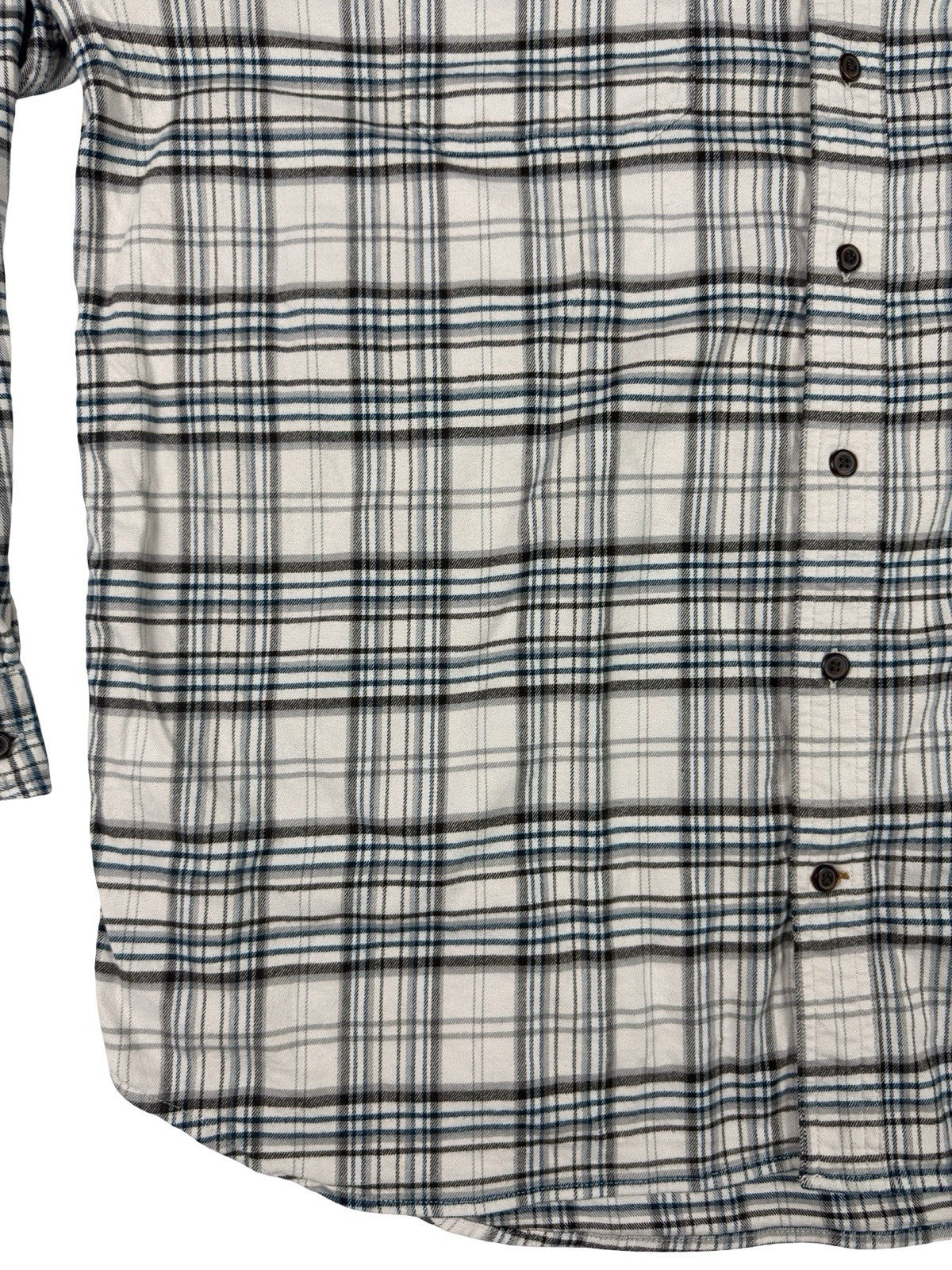 Carhartt Rugged Flex Relaxed Fit White Plaid Flannel Button Shirt 2XL Tall