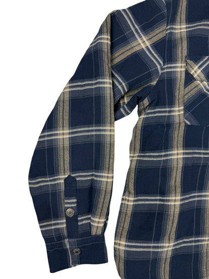 Wrangler Blue Plaid Fleece Lined Shirt Jacket Medium