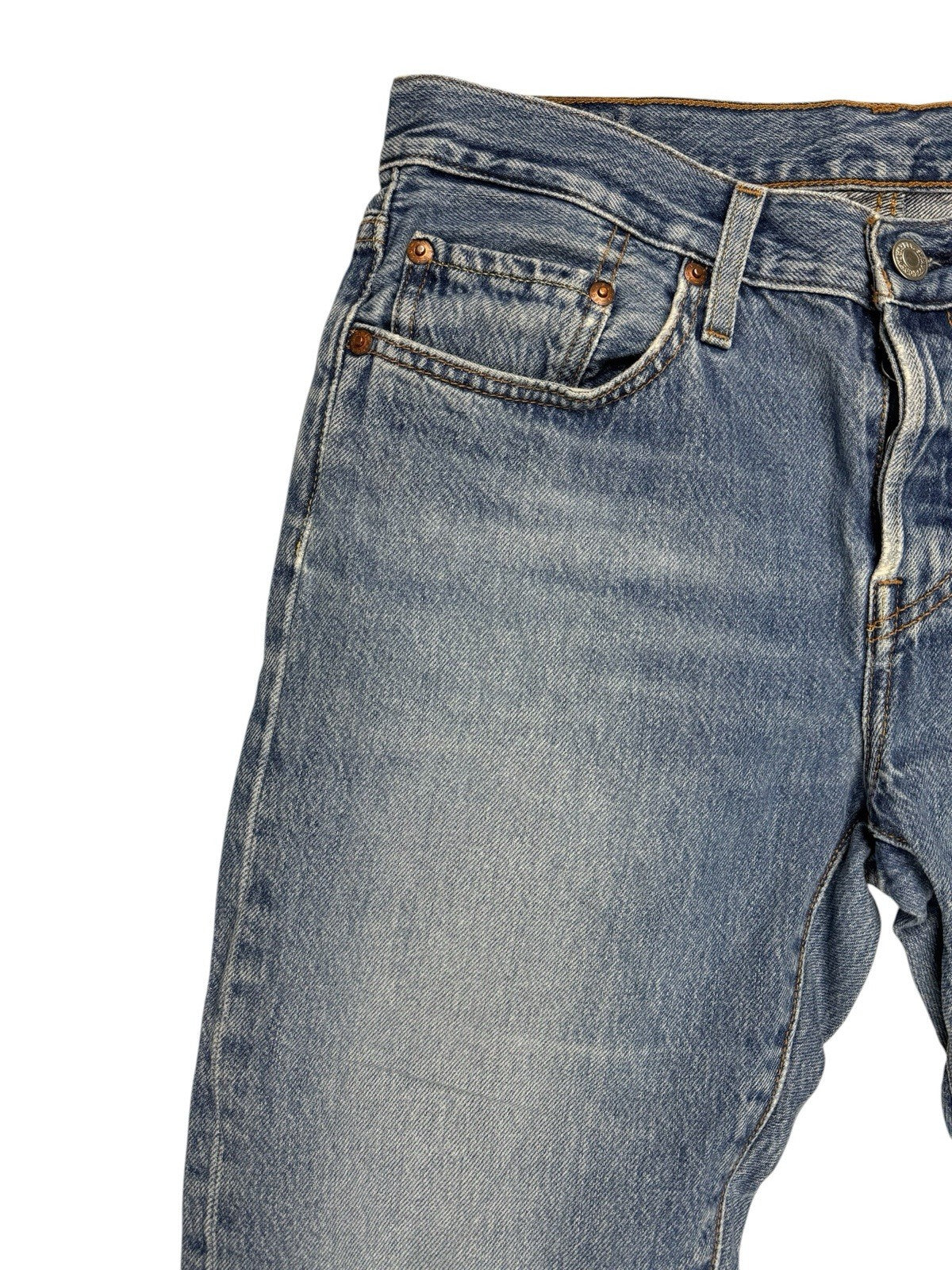 Levi's 501 Mid Wash Blue Straight Leg Denim Jeans 27W 28L