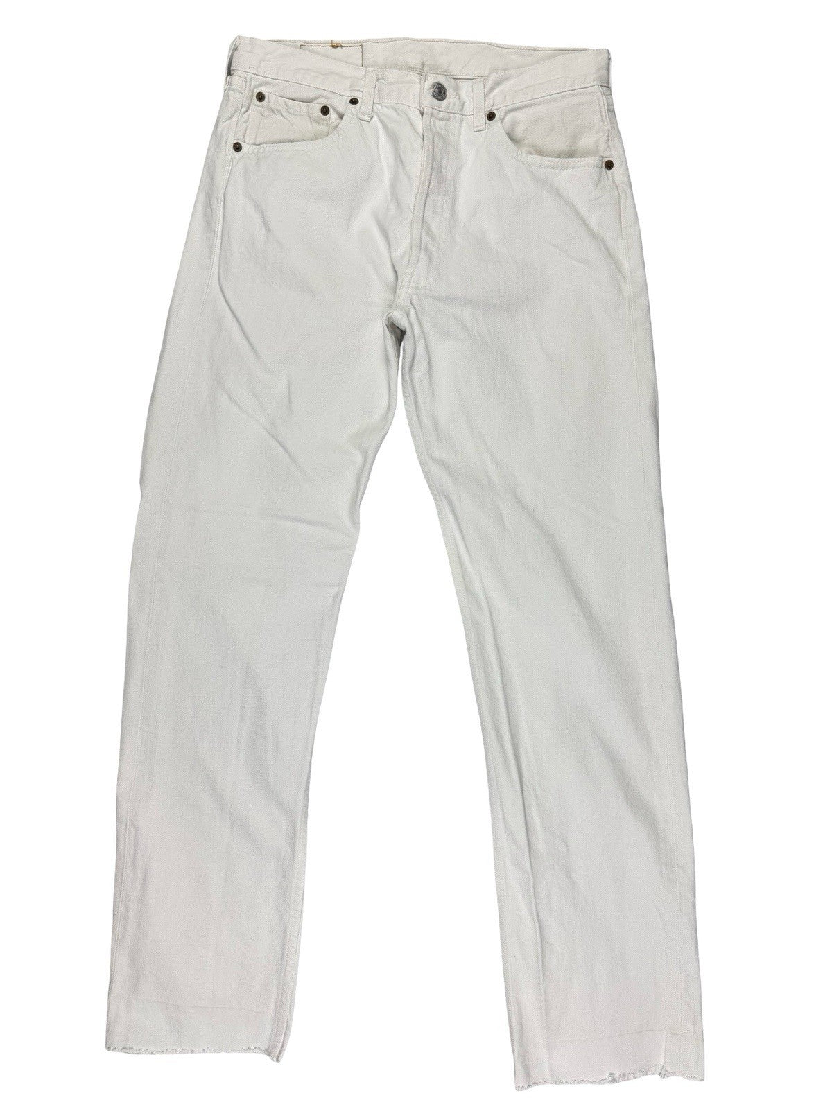 Levi's 501 Vintage 90's White Denim Jeans 33W 32L