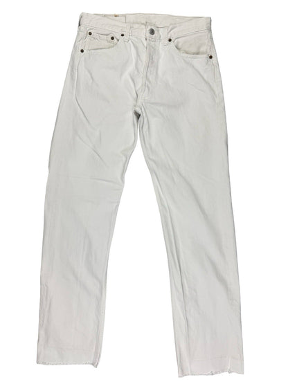 Levi's 501 Vintage 90's White Denim Jeans 33W 32L