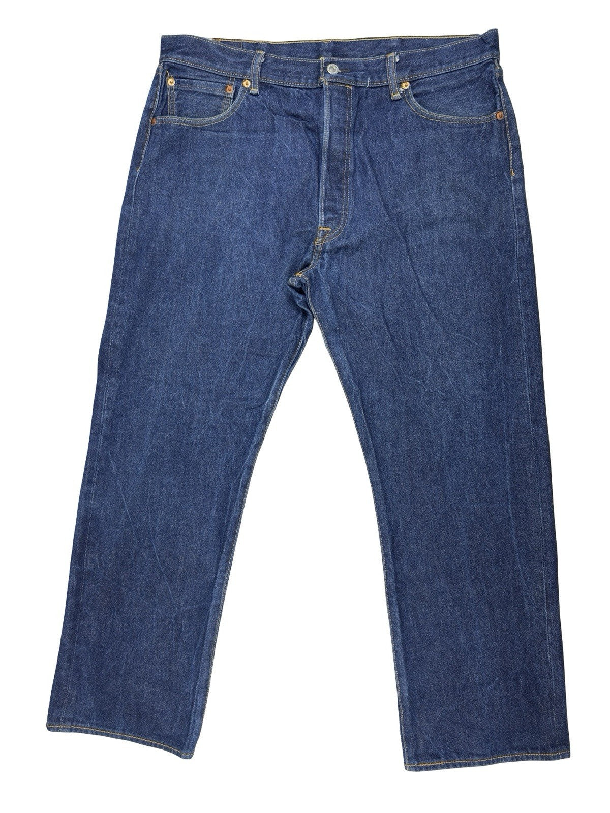 Levi's 501 Blue Straight Leg Denim Jeans 38W 30L