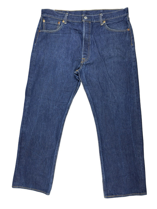 Levi's 501 Blue Straight Leg Denim Jeans 38W 30L