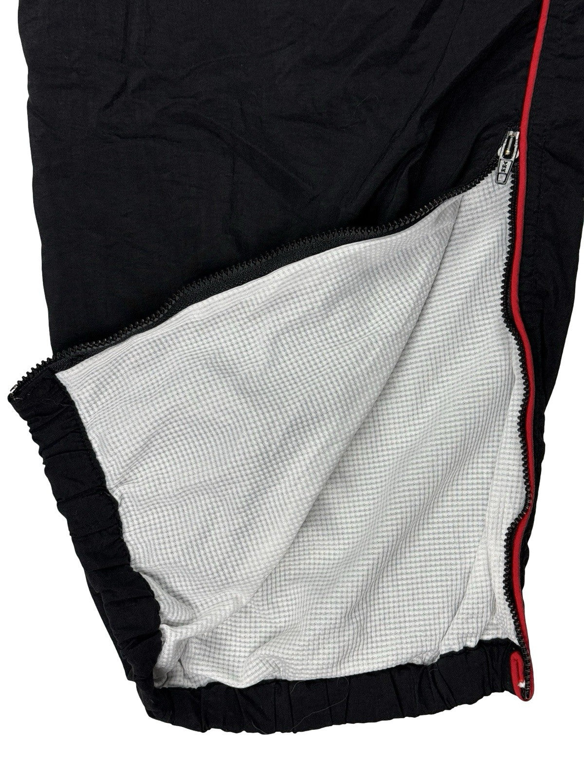 Fila Retro Black Lined Nylon Tracksuit Bottom Trousers XL