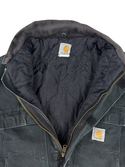 Carhartt C03 Black Quilt Lined Retro Chore Work Jacket XL 48 Regular