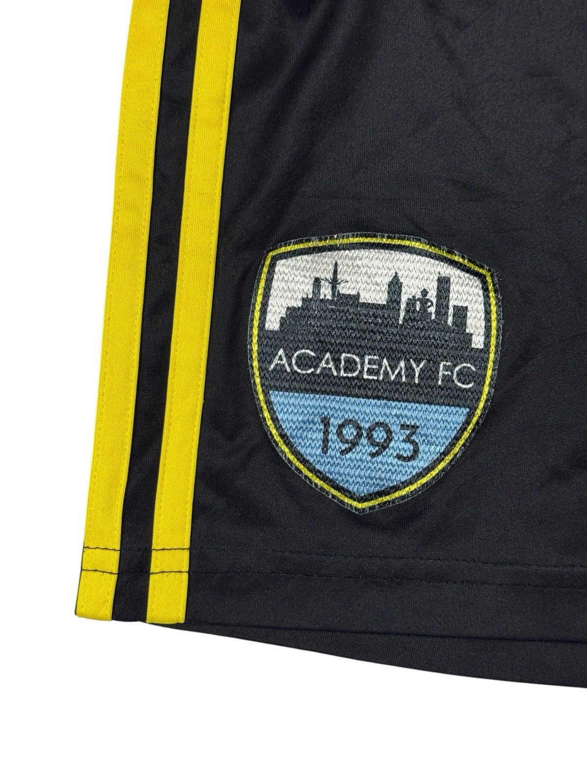 Adidas Black/Yellow Polyester Sport Shorts Blitz Academy FC Medium