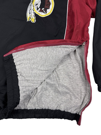 NFL Washington Redskins Retro 1/4 Zip Pullover Windbreaker Jumper Jacket Medium