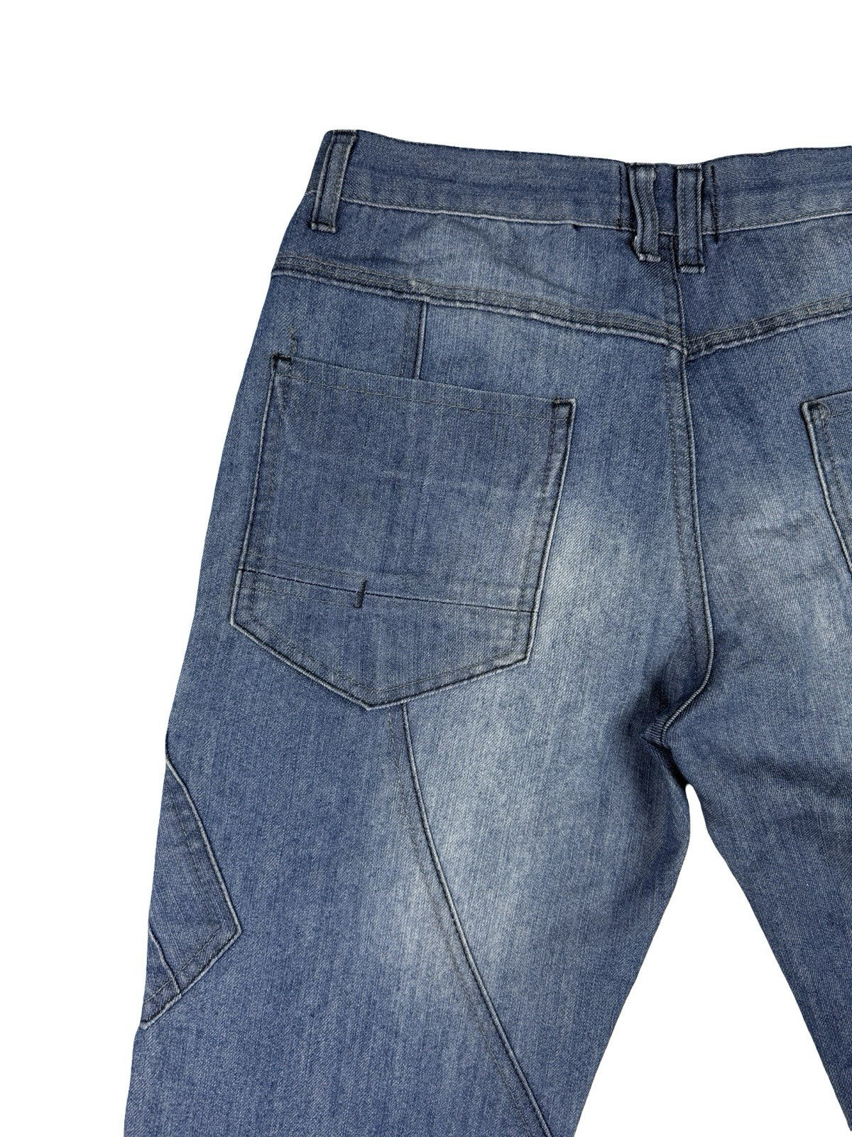 Airwalk Blue Denim Long Cargo Shorts Small 30W
