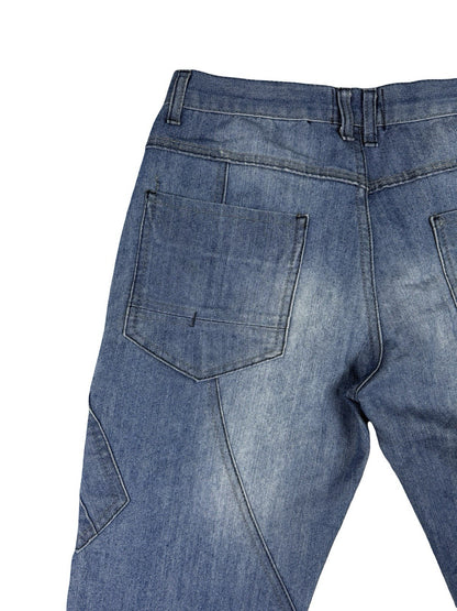 Airwalk Blue Denim Long Cargo Shorts Small 30W