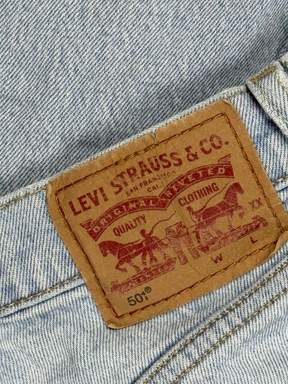 Levi's 501 Light Blue Straight Leg Denim Jeans 23W 32L