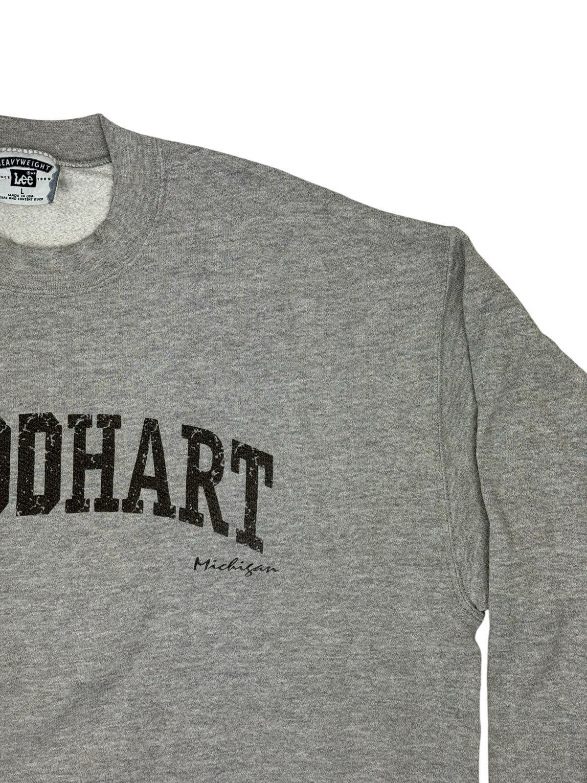 Lee Grey Vintage Heavyweight Goodhart Michigan Jumper Large