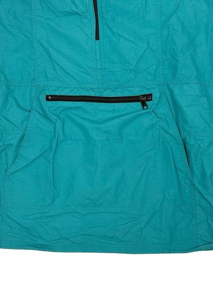 LL Bean Green Retro 1/2 Zip Poncho Medium
