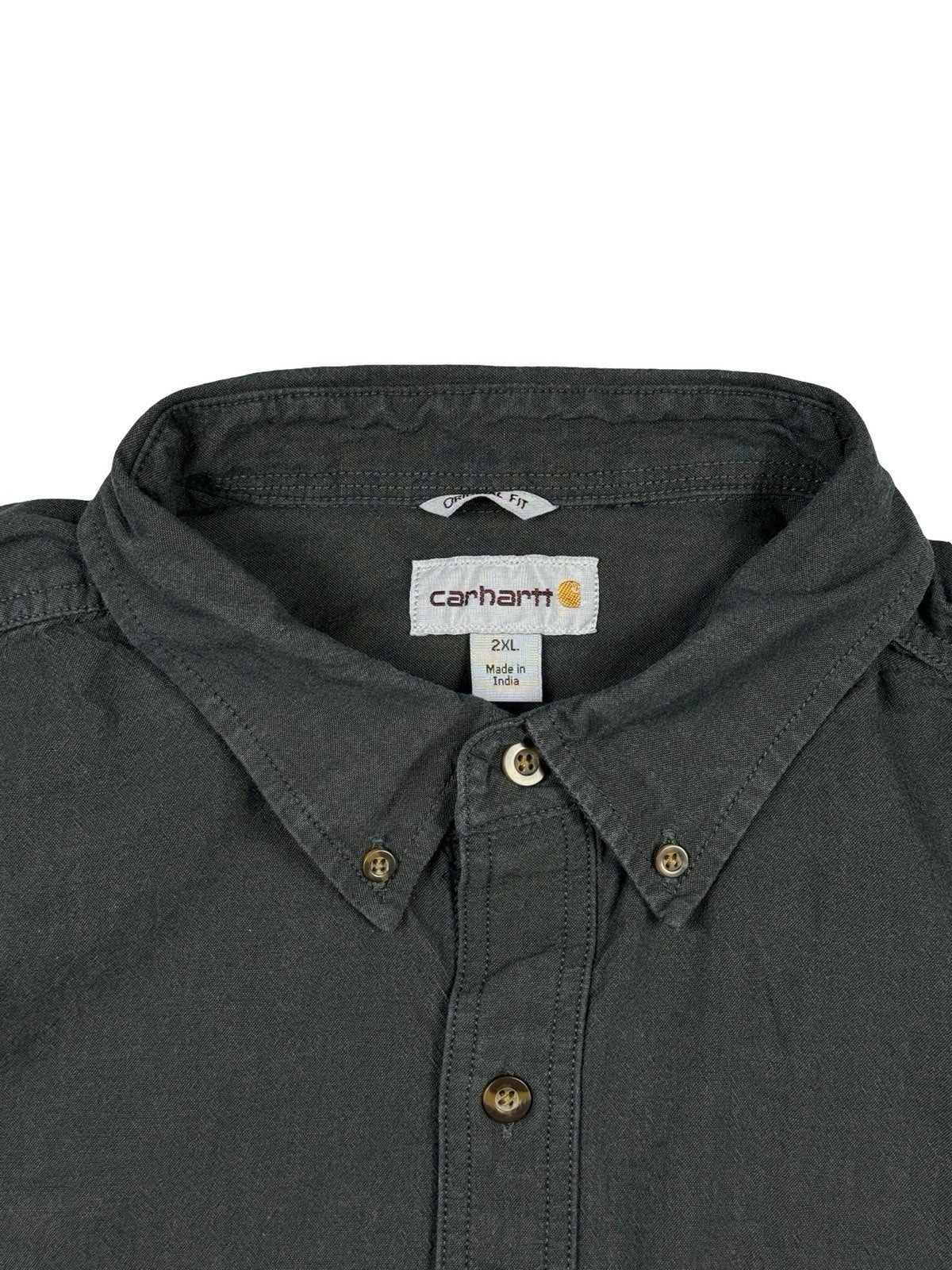 Carhartt Original Fit Black Chambray Short Sleeve Shirt 2XL