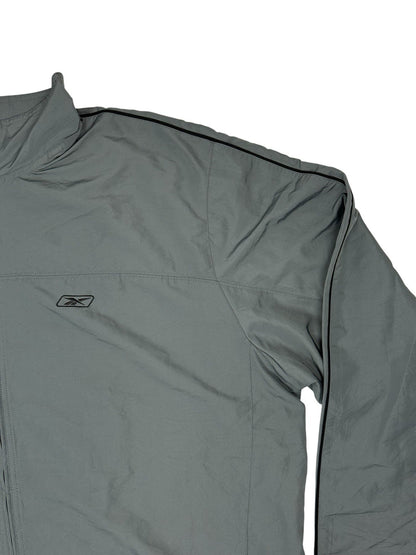 Reebok Grey Retro Lined Zip Track Jacket 2XL