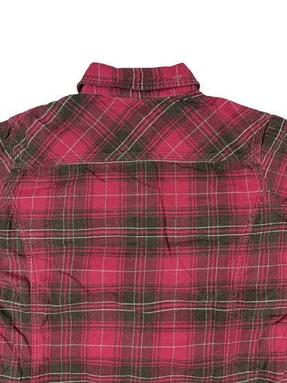 Carhartt Red Plaid Flannel Button Stretch Shirt Womens Small