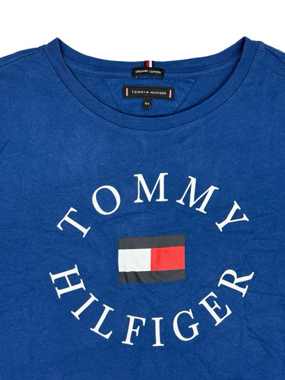 Tommy Hilfiger Blue Cotton Printed Top Youth Large (Age 14)