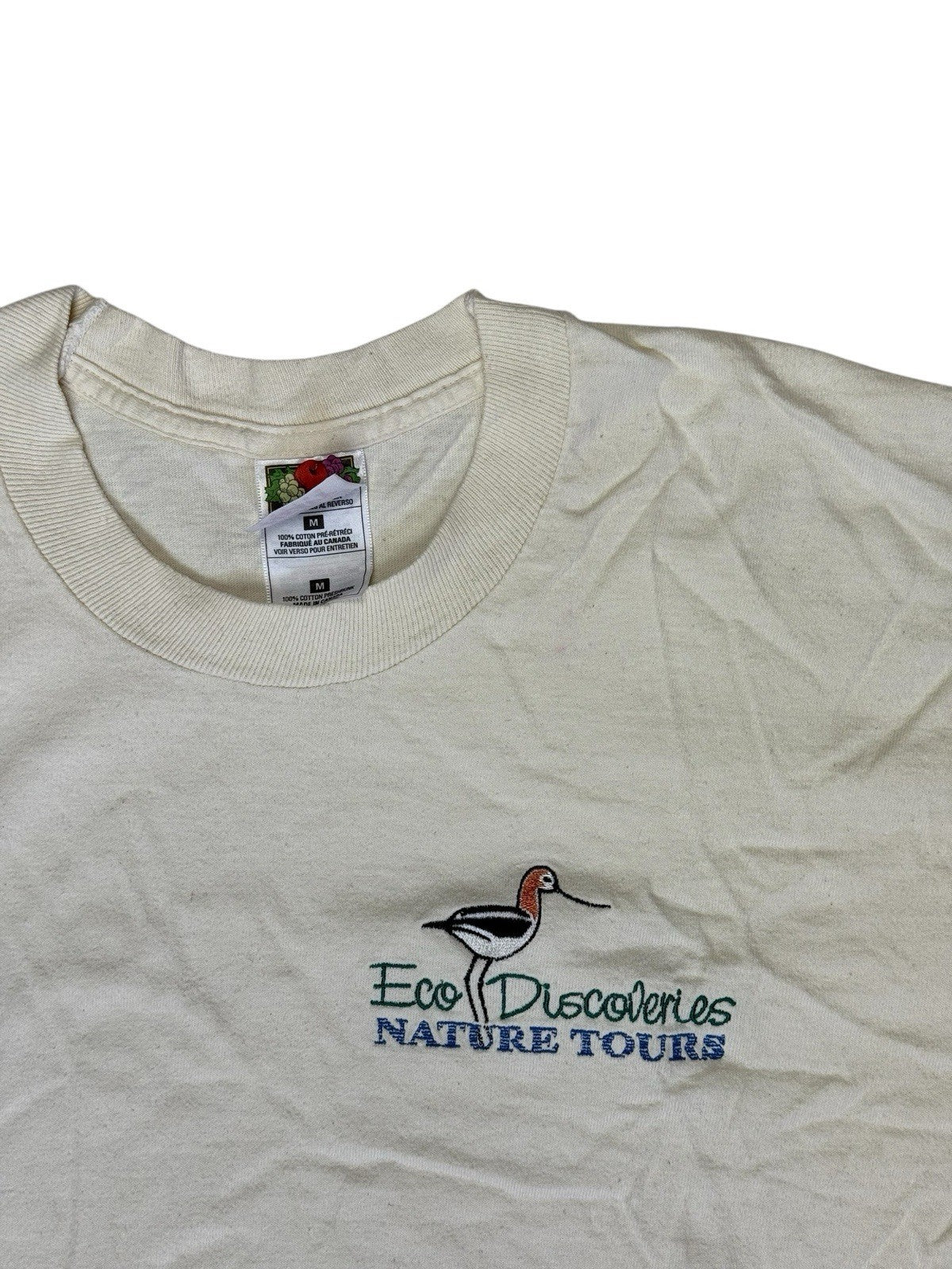 Fruit Of The Look Vintage Cream Heavy Cotton Nature Tours Top Medium