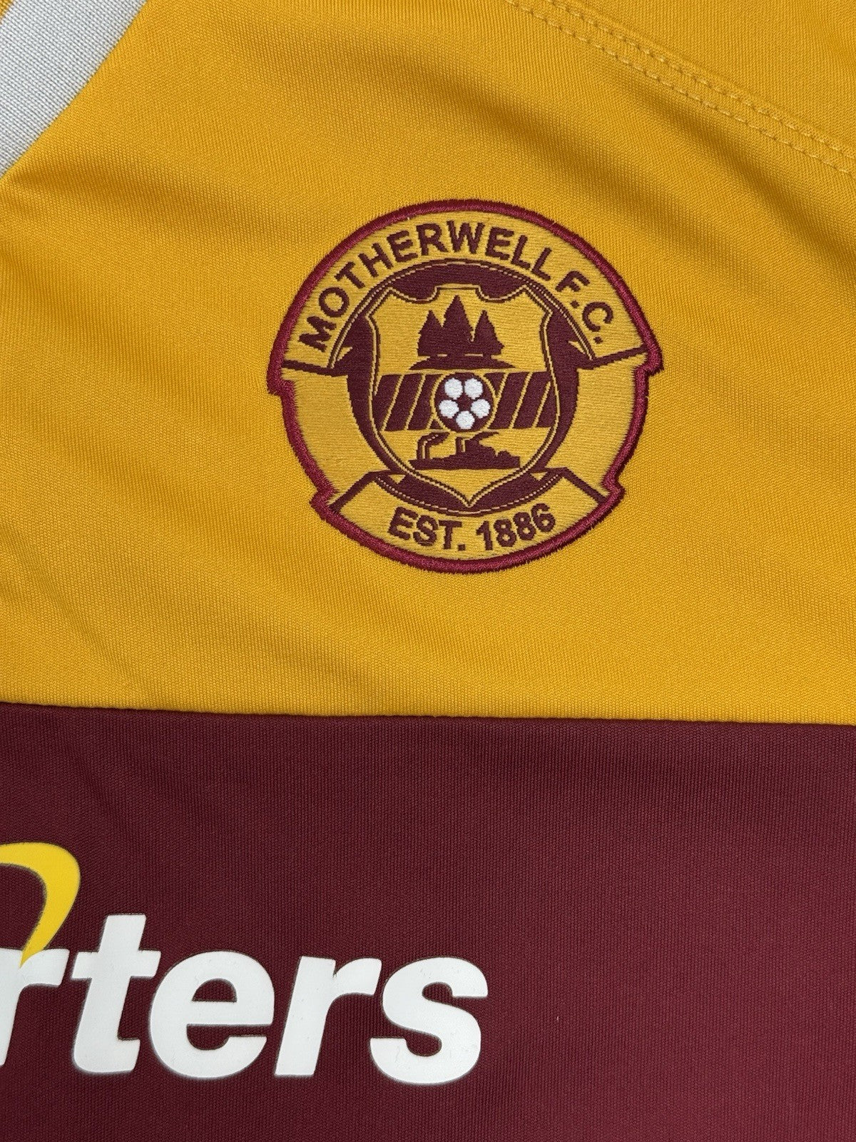 Motherwell FC 2014/15 Macron #3 Home Top Youth XL