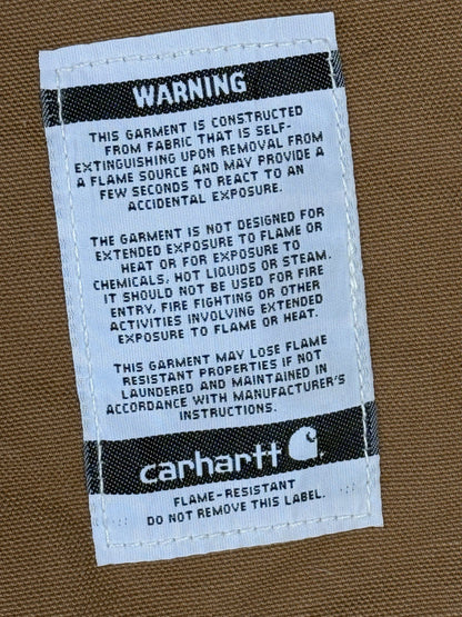 Carhartt FR Flame Resistant Duck Brown Chore Jacket 101618211 XL