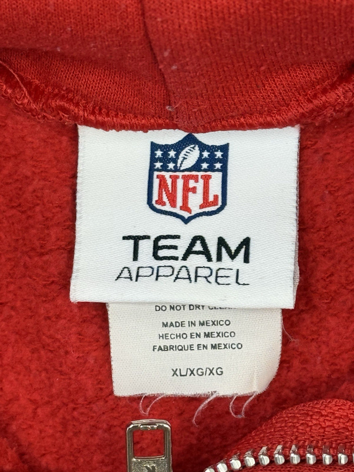 Retro NFL Kansas City Chiefs Red NFL Zip Hoodie Jacket XL