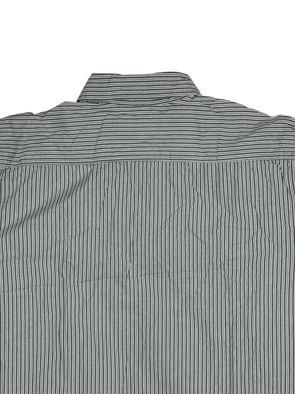 Wrangler Grey Striped Collared Cotton Shirt XL