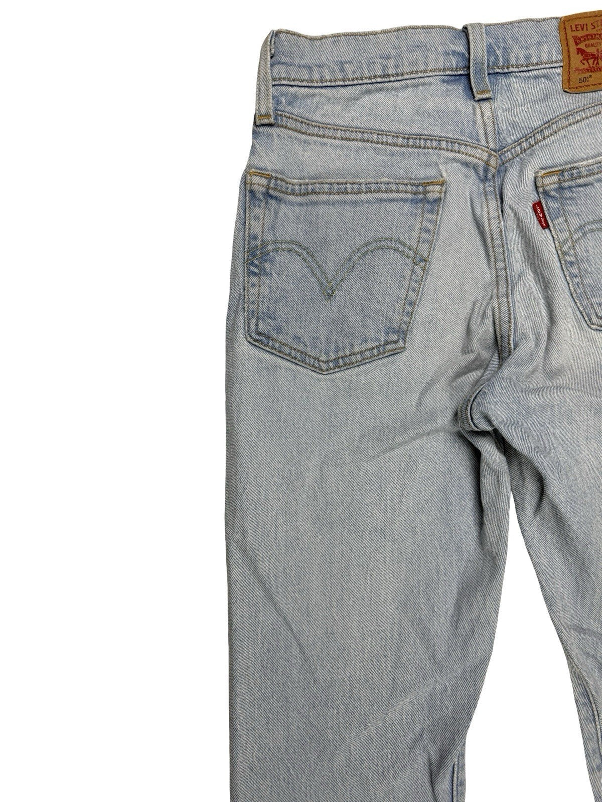 Levi's 501 Light Blue Straight Leg Denim Jeans 23W 32L