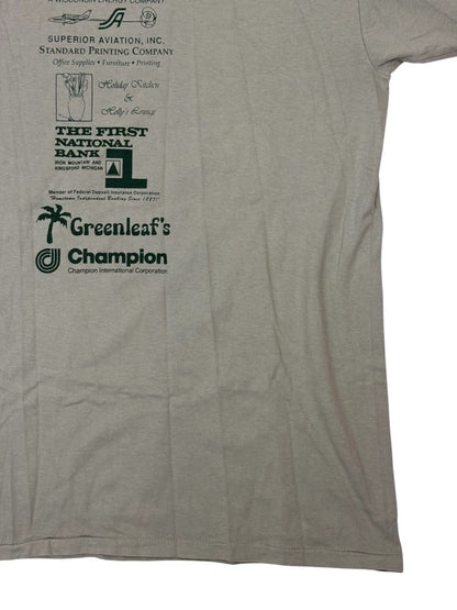 Vintage Green Cotton Michigan Triathlon '97 Americana Top XL