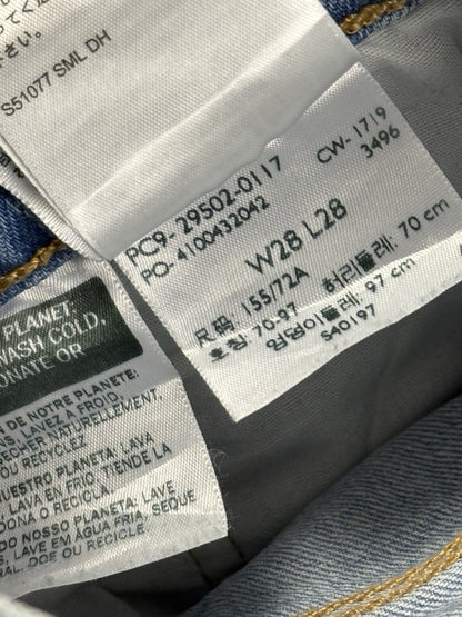 Levi's 501 Women's Skinny Taper Fit Blue Denim Jeans 28W 28L