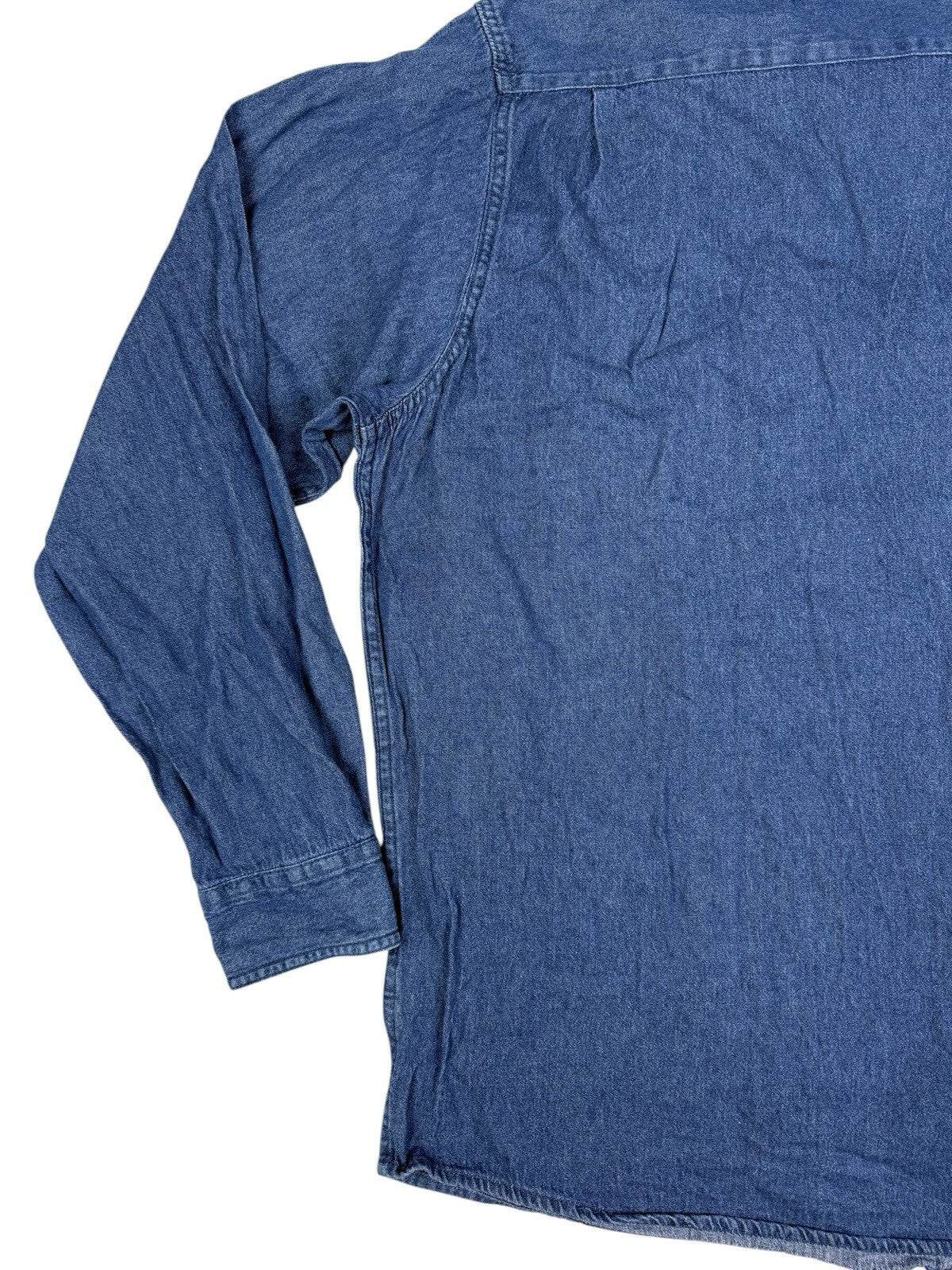 Wrangler Blue Cotton Long Sleeve Collared Button Up Shirt 2XL