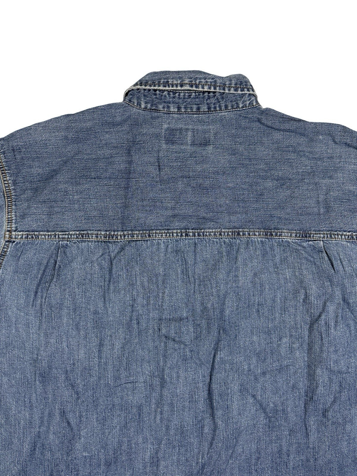 Levi's Signature Blue Denim Button Up Western Shirt XL
