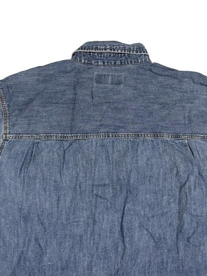 Levi's Signature Blue Denim Button Up Western Shirt XL