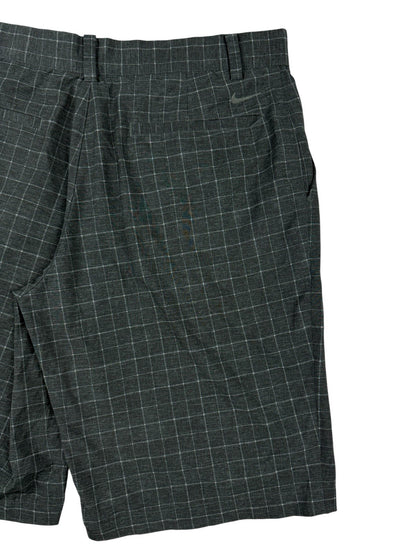 Nike Golf Grey Plaid Chino Sport Shorts Medium 32W