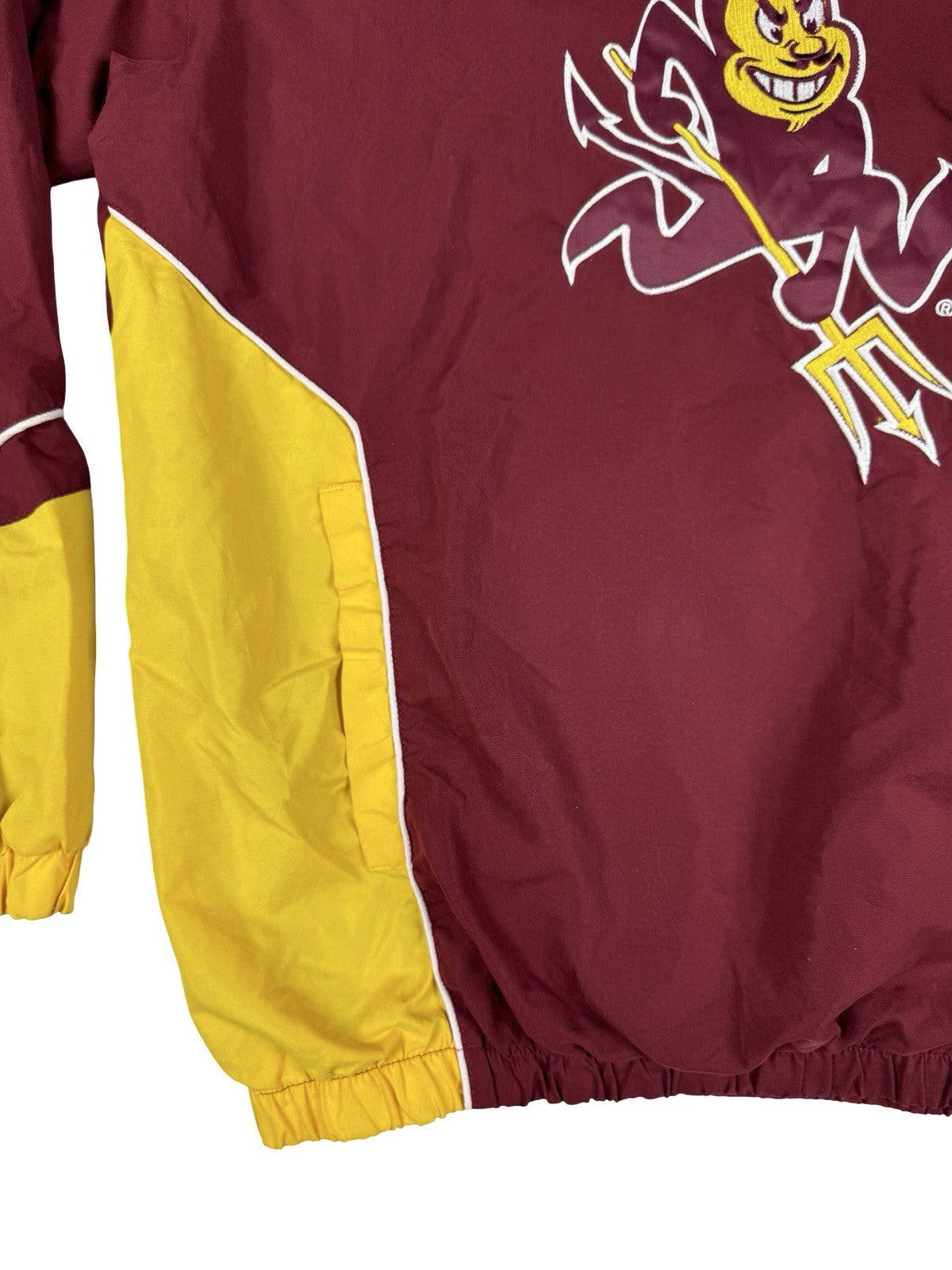 Arizona State University Maroon ASU Sun Devils Pullover Jumper Windbreaker Small