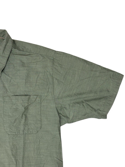 Wrangler Green Short Sleeve Button Up Top XL