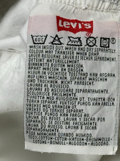 Levi's 501 Vintage 90's White Denim Jeans 33W 32L