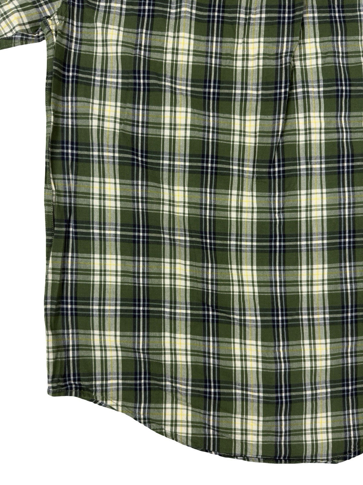 Carhartt Green Plaid Cotton Short Sleeve Flannel Shirt Small